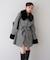 【continuer】フェイクファー付2wayミドルコート