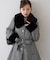 【continuer】フェイクファー付2wayミドルコート