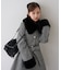 【continuer】フェイクファー付2wayミドルコート