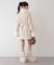 【continuer】フェイクファー付2wayミドルコート