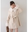【continuer】フェイクファー付2wayミドルコート