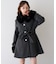 【continuer】フェイクファー付2wayミドルコート