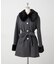 【continuer】フェイクファー付2wayミドルコート