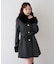 【continuer】フェイクファー付2wayミドルコート