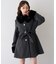【continuer】フェイクファー付2wayミドルコート