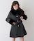 【continuer】フェイクファー付2wayミドルコート