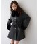 【continuer】フェイクファー付2wayミドルコート