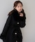 【continuer】フェイクファー付2wayミドルコート
