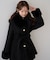 【continuer】フェイクファー付2wayミドルコート