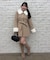 【continuer】フェイクファー付2wayミドルコート