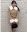 【continuer】フェイクファー付2wayミドルコート