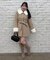 【continuer】フェイクファー付2wayミドルコート