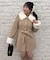 【continuer】フェイクファー付2wayミドルコート