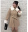 【continuer】フェイクファー付2wayミドルコート