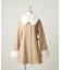 【continuer】フェイクファー付2wayミドルコート