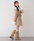 【continuer】フェイクファー付2wayミドルコート