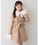 【continuer】フェイクファー付2wayミドルコート