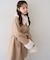 【continuer】フェイクファー付2wayミドルコート