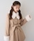【continuer】フェイクファー付2wayミドルコート