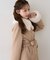 【continuer】フェイクファー付2wayミドルコート
