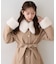 【continuer】フェイクファー付2wayミドルコート