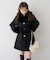 【continuer】フェイクファー付2wayミドルコート