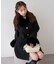 【continuer】フェイクファー付2wayミドルコート