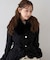 【continuer】フェイクファー付2wayミドルコート