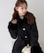 【continuer】フェイクファー付2wayミドルコート