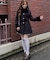 【continuer】フェイクファー付2wayミドルコート