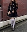 【continuer】フェイクファー付2wayミドルコート