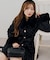 【continuer】フェイクファー付2wayミドルコート