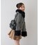 【continuer】フェイクファー付ショートダッフルコート