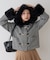 【continuer】フェイクファー付ショートダッフルコート