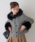 【continuer】フェイクファー付ショートダッフルコート
