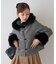 【continuer】フェイクファー付ショートダッフルコート