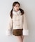 【continuer】フェイクファー付ショートダッフルコート