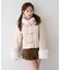 【continuer】フェイクファー付ショートダッフルコート