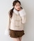 【continuer】フェイクファー付ショートダッフルコート