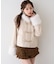 【continuer】フェイクファー付ショートダッフルコート