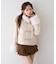 【continuer】フェイクファー付ショートダッフルコート