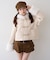 【continuer】フェイクファー付ショートダッフルコート