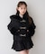 【continuer】フェイクファー付ショートダッフルコート