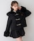 【continuer】フェイクファー付ショートダッフルコート
