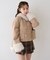 【continuer】フェイクファー付ショートダッフルコート