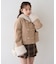 【continuer】フェイクファー付ショートダッフルコート