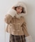 【continuer】フェイクファー付ショートダッフルコート