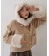 【continuer】フェイクファー付ショートダッフルコート