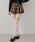【continuer】ベルト付重ねプリーツミニスカート