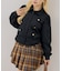 【continuer】金ボタンミニプリーツスカート